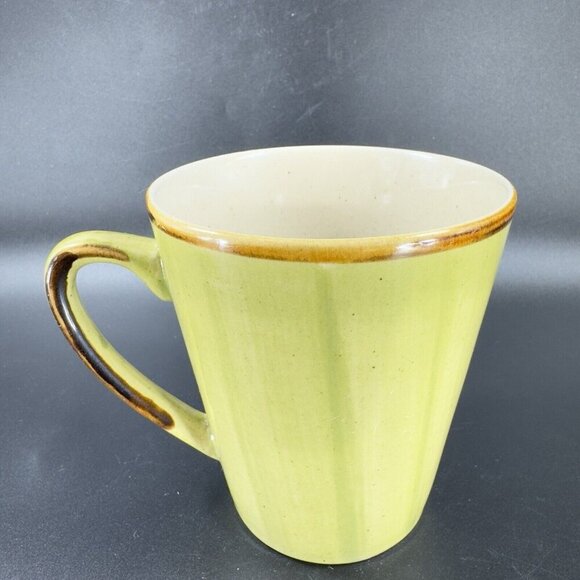 THOMSON POTTERY Mug Cup In The  A mazon Ceramic Speckled Glaze Green Set 2 - Picture 8 of 11